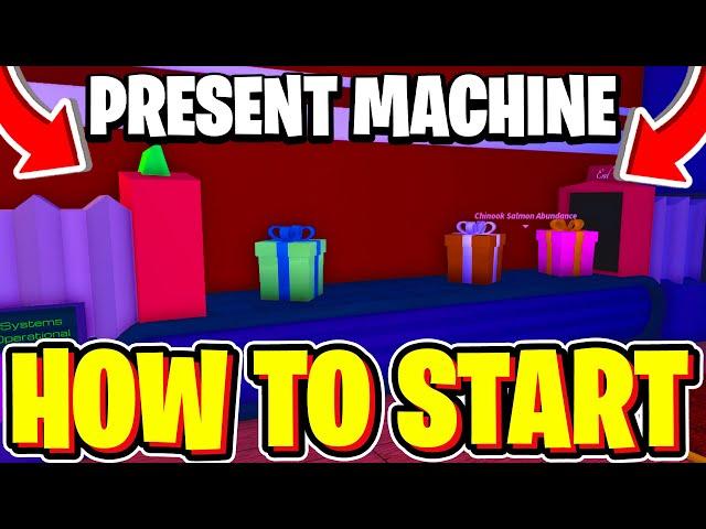 How To START UP PRESENT MACHINE In Fisch! Santa Quest! Roblox