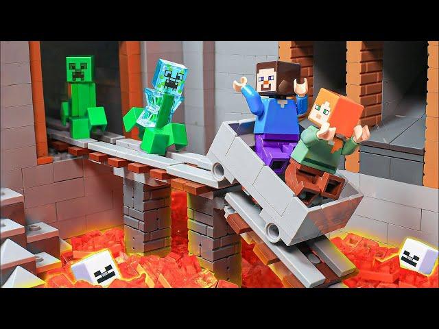 How To Surival in Minecraft Hardcode Mode | LEGO Minecraft Animation