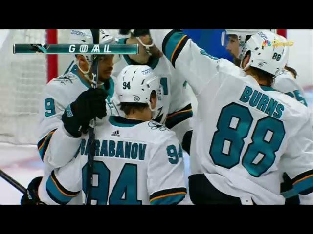 Alex Barabanov scores his second NHL goal for Sharks vs Avalanche (2021)