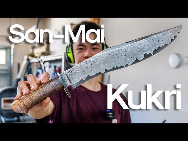 Making a Damascus San-Mai Kukri