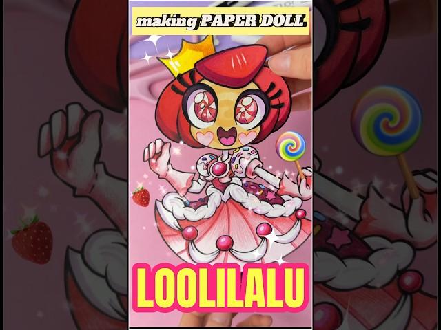 LOOLILALU pApEr dOlL- full video Digital Circus ARTY PIE  #japan #artchallenge #anime #handmade