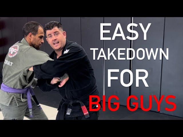 Easy takedown for big guys (arm drag from Russian tie )