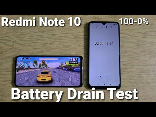 Redmi Note 10 Battery Drain Test (100-0%)