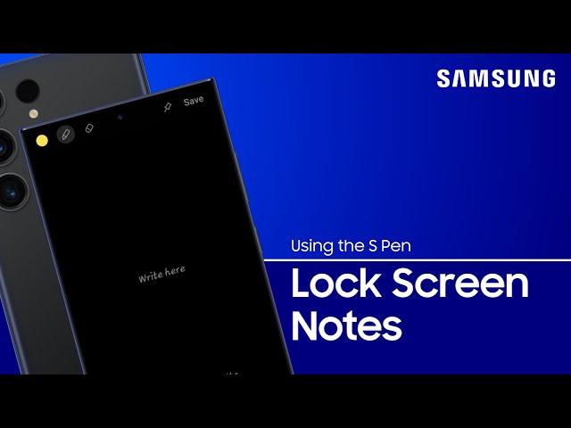 Use S Pen to write quick notes on the Lock screen | Samsung US