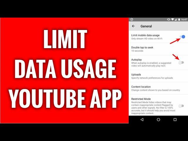 How To Limit YouTube Mobile Data Usage On Mobile