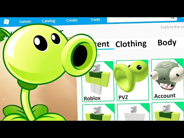 MAKING PVZ PEASHOOTER a ROBLOX ACCOUNT (Plants VS Zombies)