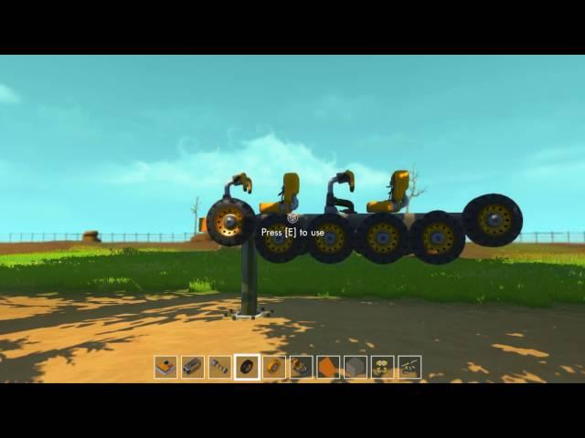 Scrap Mechanic построил танк или самоходку.