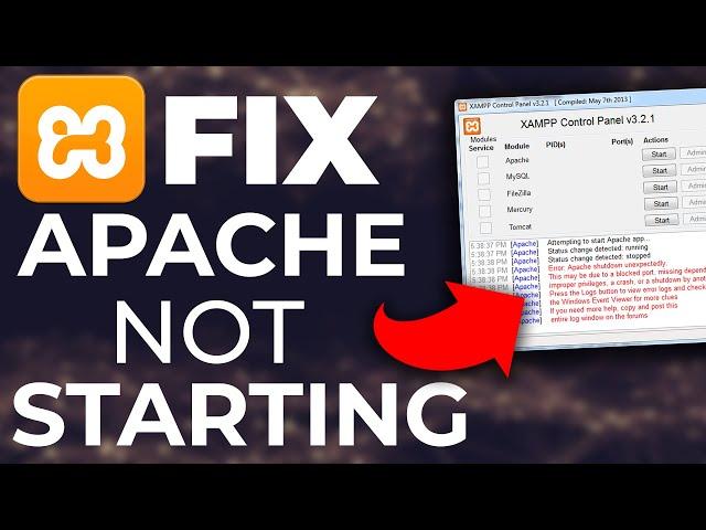 Fix XAMPP Apache Error (Apache Shutdown Unexpectedly)