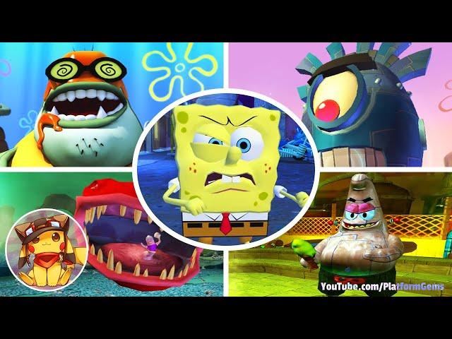 Boss Fights of All SpongeBob Games (With Cutscenes) [2K 60FPS]