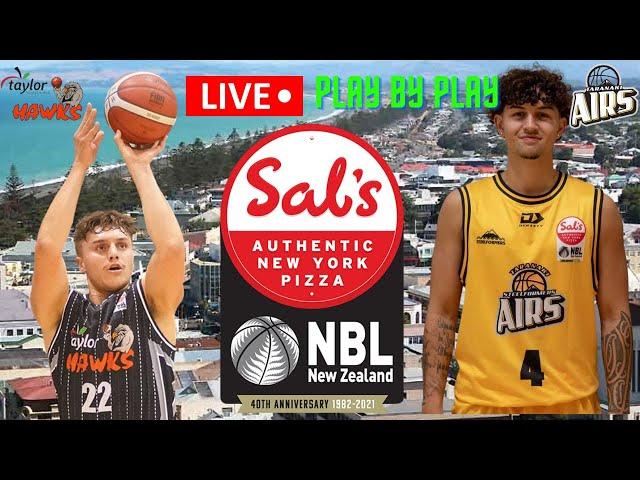 NBL New Zealand Basketball: Hawkes Bay Hawks vs Taranaki Airs l Live Play By Play