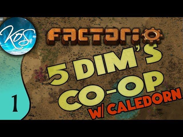 Factorio 5Dim's Co-op Ep 1: STOP EATING MY POWERPOLES! - MP with Caledorn, Let's Play, Gameplay