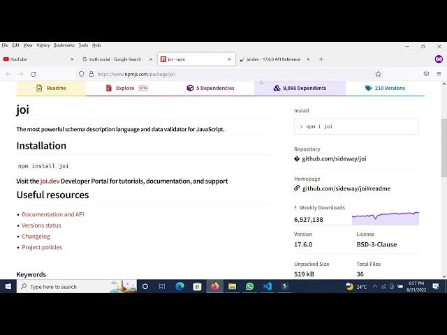 05 - Validating input fields using Joi in Node and Express.JS