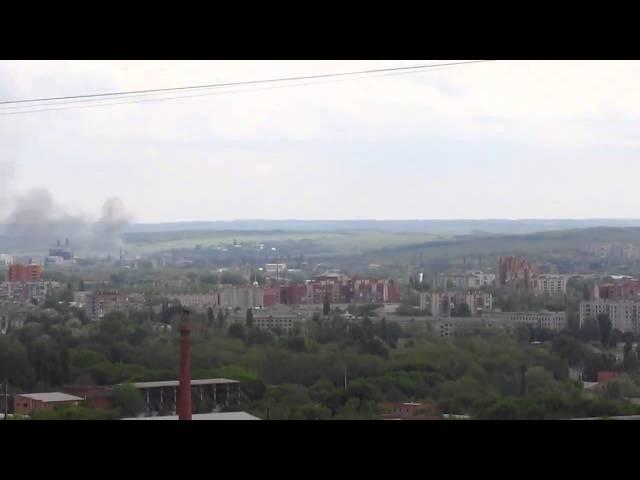 The clashes in  Ukraine Slovjansk Firefight at the TV Tower