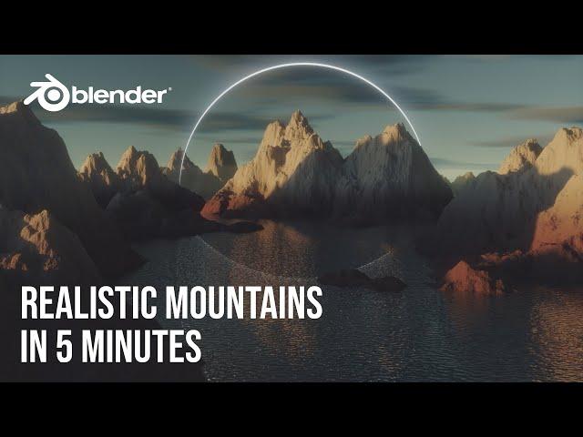 Реалистичные горы за 5 минут в Blender / Realistic mountains in 5 minutes in Blender