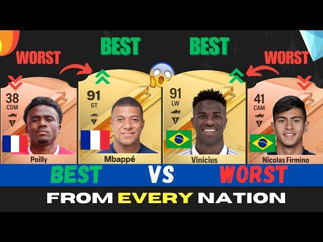 BEST and WORST PLAYER from Every NATION │EAFC 24 ft. Messi, Haaland, Mbappe...