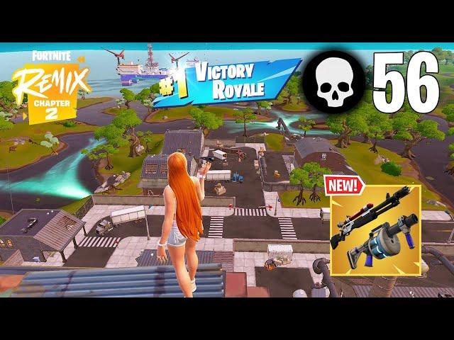 56 Elimination Solo Vs Squads Wins Gameplay (Fortnite Chapter 2 Remix PS4 Controller)