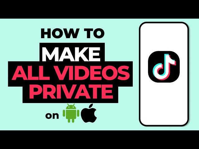 How To Make All TikTok Videos Private at Once