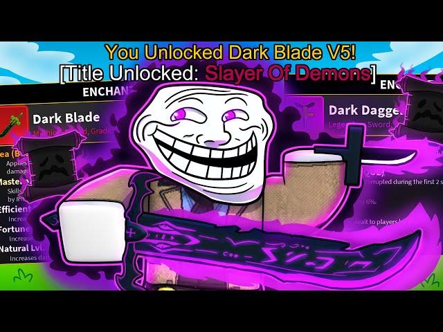 Unlocking The DARK BLADE V5 In Blox Fruits..