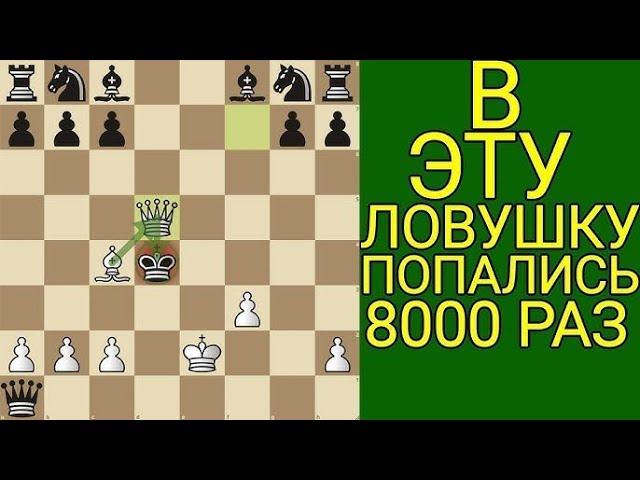 ЭТА ЛОВУШКА РАЗНОСИТ ЛЮБОГО СОПЕРНИКА В ЛЮБОЙ ПАРТИИ. Шахматы Ловушки. Шахматы Обучение. Шахматы