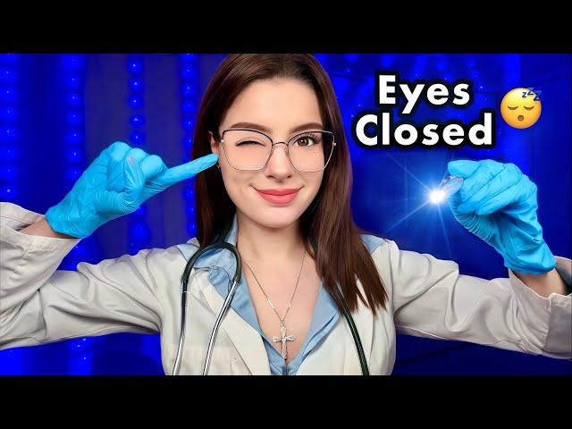 ASMR Cranial Nerve Exam but EYES CLOSED ‍️ Medical Roleplay, Ear, Eye & Hearing Tests for Sleep