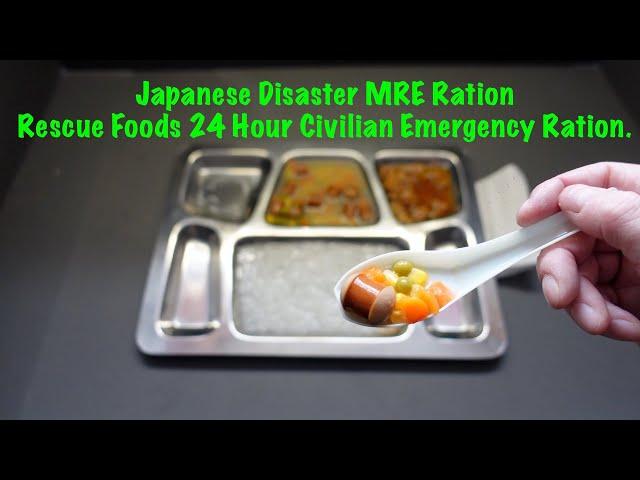 Japanese Disaster MRE Ration  - Rescue Foods 24 Hour Civilian Emergency Ration.