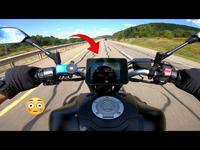 Top Speed Run 2024 Yamaha MT-07! - Carbon Akrapovic