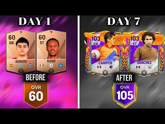 CAN I REACH 105 OVR IN 1 WEEK ON A BRAND NEW ACCOUNT?? (0$ SPENT) // EA SPORTS FC MOBILE 25