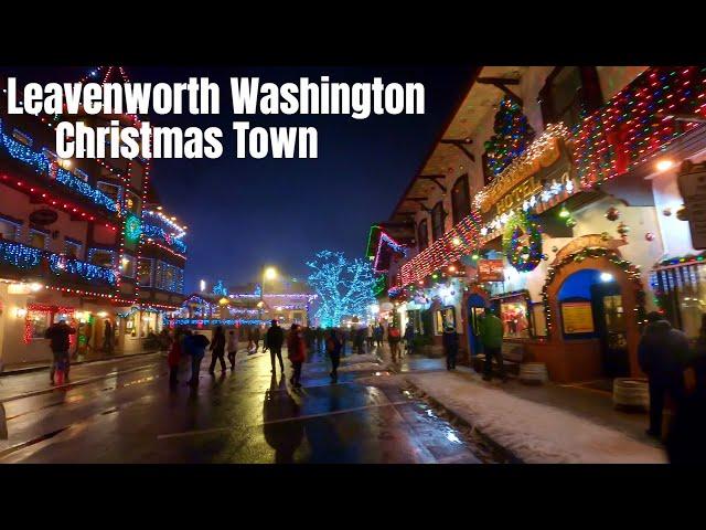 Leavenworth, Washington -  The Ultimate Winter Wonderland 4K Walking Tour 2019