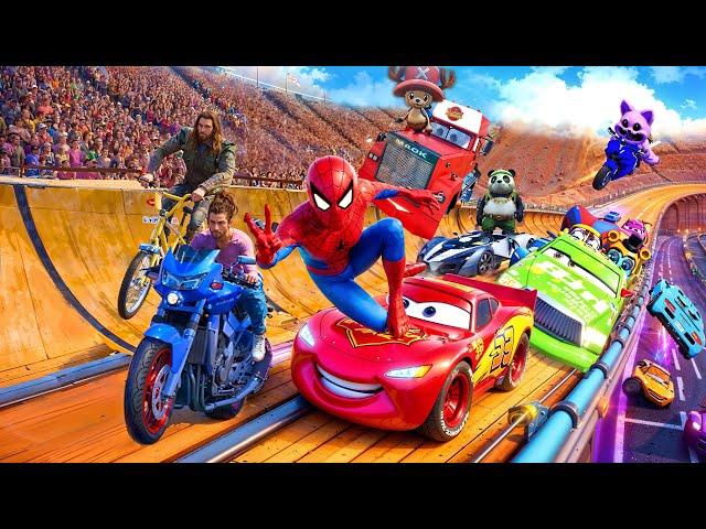 GTAV SPIDER - MAN 2️, FIVE NIGHTS AT GIRL PINK, AQUAMAN, CAPNAP, PANDA Join in Epic Stunt Racing