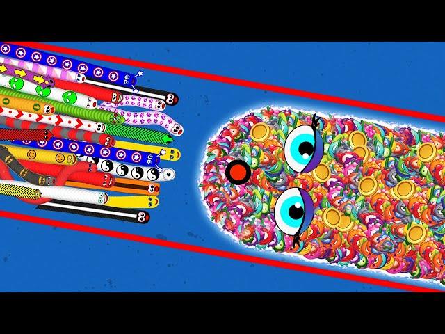 WORMSZONE.IO 10,800,000+ SCORE BIGGEST SLITHER SNAKE TOP 01 / Epic Worms Zone Best Gameplay! #46