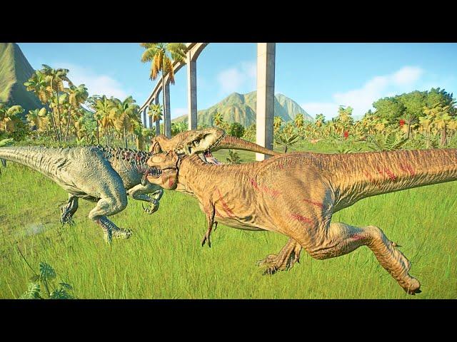 Jurassic World Every Dangerous Dinosaurs Fight - Jurassic World Evolution 2