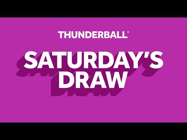 The National Lottery Thunderball draw results from Saturday 21 December 2024