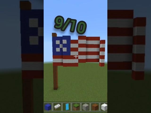 Minecraft American Flag Comparison!! Happy 4th Of July!! #minecraft #minecraftshorts #july4th