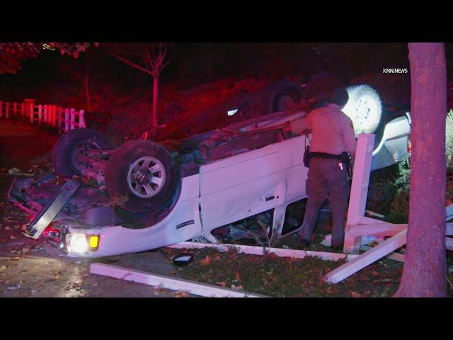 2 Teens Injured in High-Speed Rollover Crash in Santa Clarita