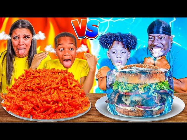 FROZEN VS HOT FOOD CHALLENGE | The Prince Family Clubhouse