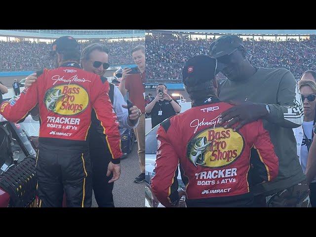 Michael Jordan and Jeff Gordon Congratulate Martin Truex Jr. Post-Race at Phoenix