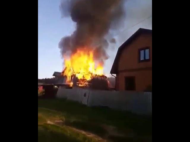 Пожар в местечке Лучки в Юрьев-Польском районе Владимирской области