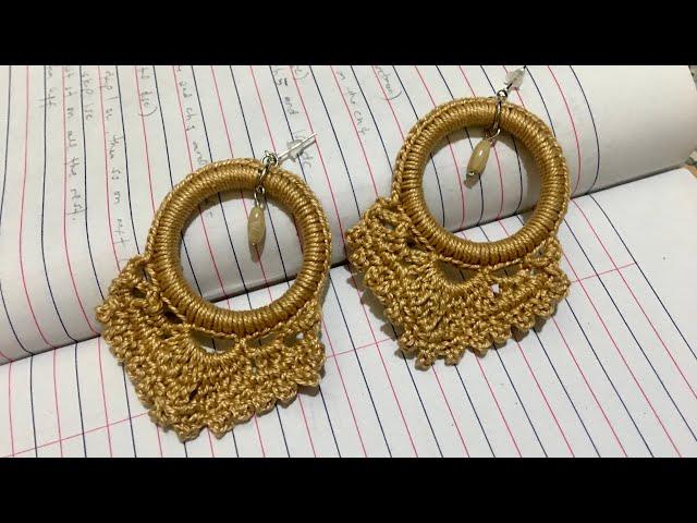 DIY Dangling Crochet Earrings |by Crafty Camille