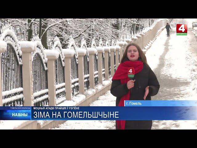 На Гомельщину пришла настоящая зима