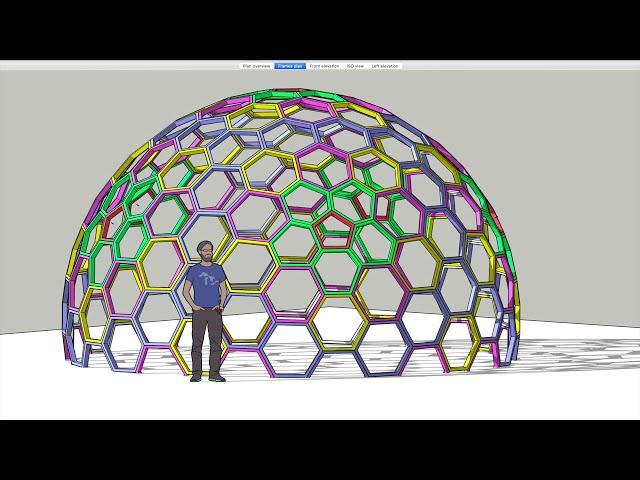 Free 9v Honeycomb Dome Plans - from Geo-Dome