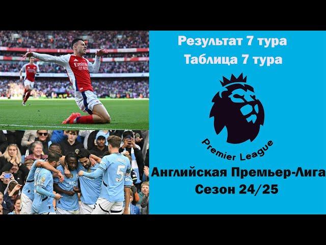 Английская Премьер-Лига: Обзор результатов 7 тура, таблица 7 тура сезона 24/25.