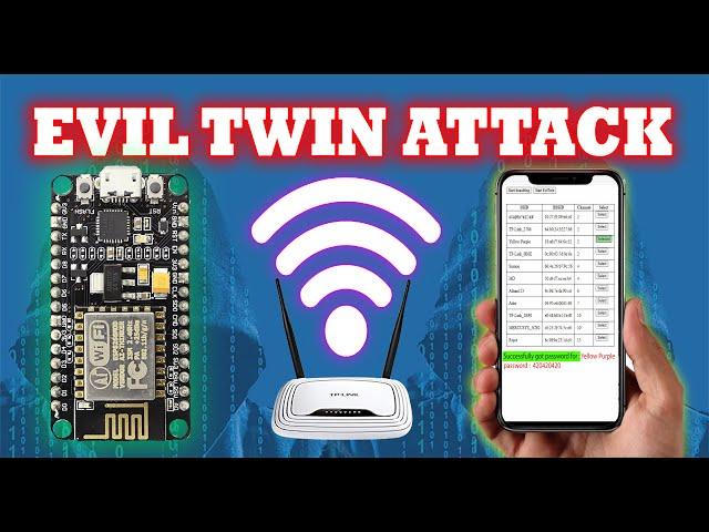 ESP8266 E.v.i.l  Twin 2 in 1:  E.v.i.l twin & D.eauth Programming & Testing