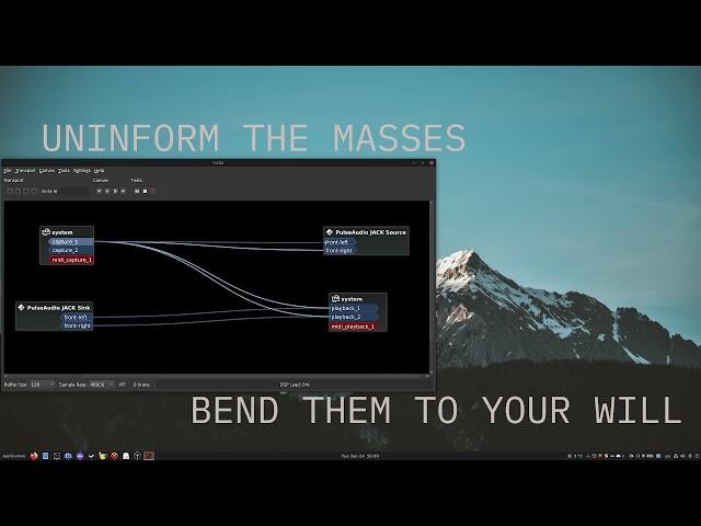 JACK as it looks to Linux audio professionals (small JACK Audio Connection Kit demonstration)