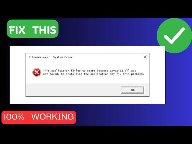 How to Fix “advapi32 dll” Error in Roblox