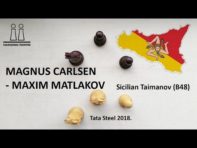 Carlsen shows how the Taimanov Sicilian is played