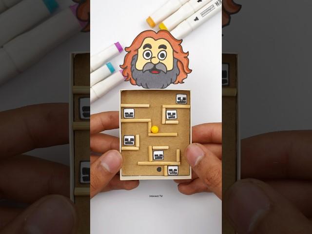 MineCraft Steve JackBlack Matchbox Maze Game DIY  Challenge Gameplay #trending #papercraft