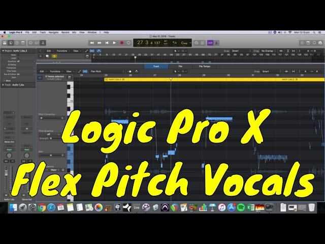 Logic Pro X Flex Pitch VOCALS [Beginner Tutorial] Pitch Correction Tutorial