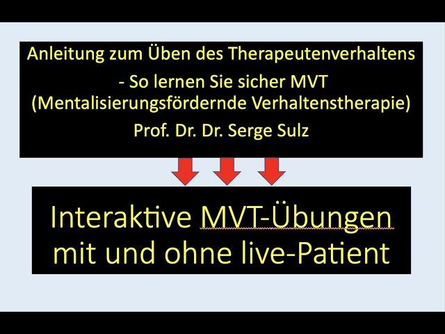 Serge Sulz MVT Anleitung Therapeutenverhalten Mentalisierungsfördernde Verhaltenstherapie