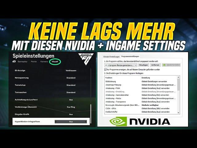 EA FC24 | Keine Lags, Ruckler, FPS Drops, Input Delay mit diesen Einstellungen | +NVIDIA Settings