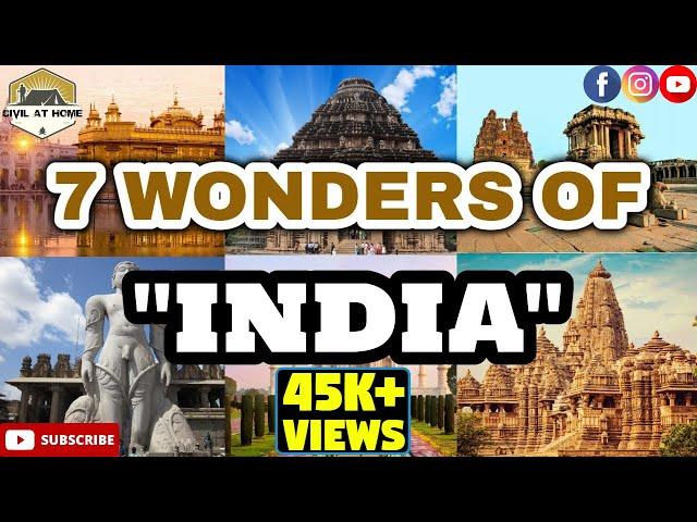 Wonders of India updated list | 7 wonders of India 2023 | Best traveling places | Civil At Home